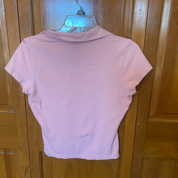 Ann Taylor Pink Polo Crop Top - Picture 4 of 6